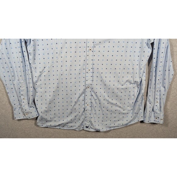Buttercloth Men Shirt 3XL‎ Icy Cloth Flip Cuff Button All Over Logo Long Sleeve - Picture 4 of 15